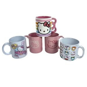 Hello Kitty Sanrio Mug Lot of 5‎ Collectible 2023 Matching Set Horoscope Travel